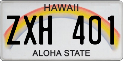 HI license plate ZXH401