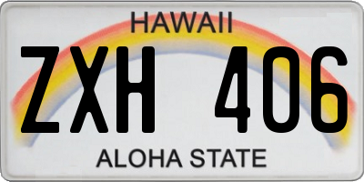 HI license plate ZXH406