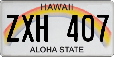 HI license plate ZXH407
