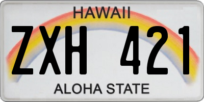 HI license plate ZXH421