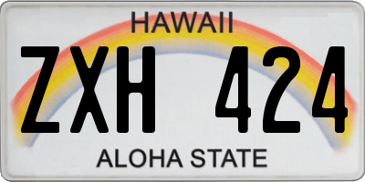 HI license plate ZXH424