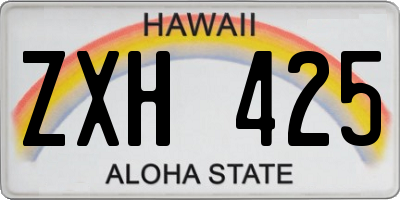 HI license plate ZXH425