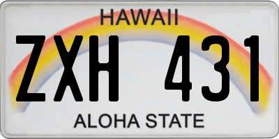 HI license plate ZXH431