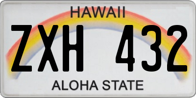 HI license plate ZXH432