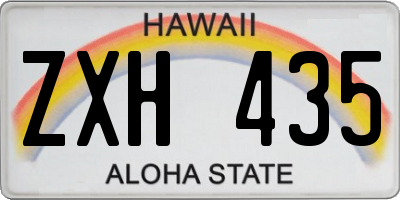 HI license plate ZXH435
