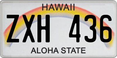 HI license plate ZXH436
