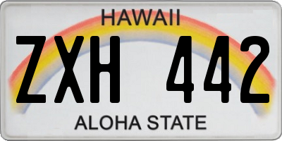 HI license plate ZXH442