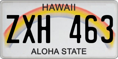 HI license plate ZXH463