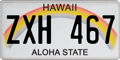 HI license plate ZXH467