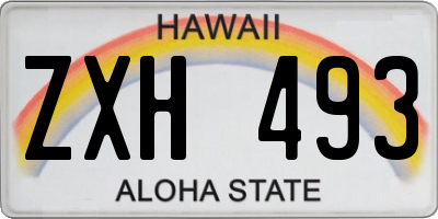 HI license plate ZXH493