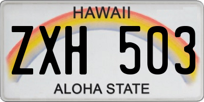 HI license plate ZXH503