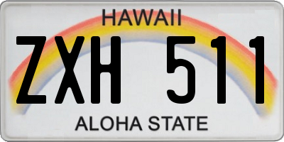 HI license plate ZXH511