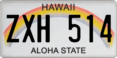 HI license plate ZXH514