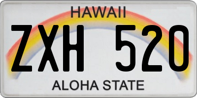 HI license plate ZXH520