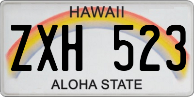 HI license plate ZXH523