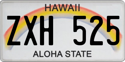 HI license plate ZXH525