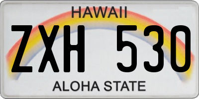 HI license plate ZXH530