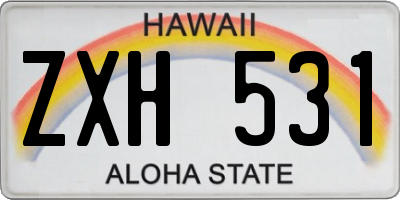HI license plate ZXH531