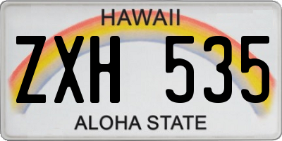 HI license plate ZXH535