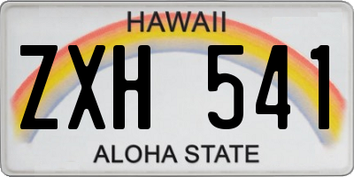 HI license plate ZXH541