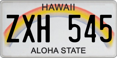HI license plate ZXH545