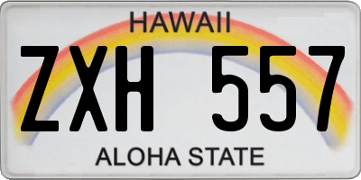 HI license plate ZXH557