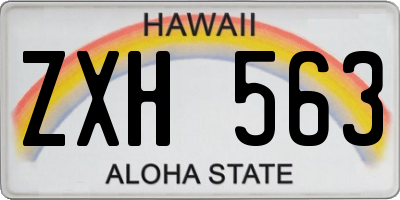 HI license plate ZXH563
