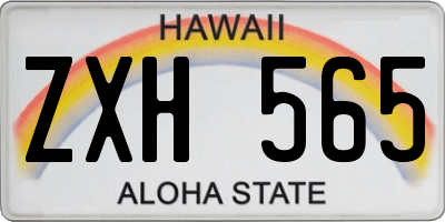 HI license plate ZXH565