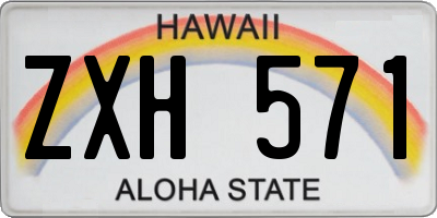 HI license plate ZXH571