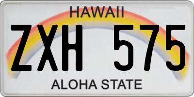 HI license plate ZXH575