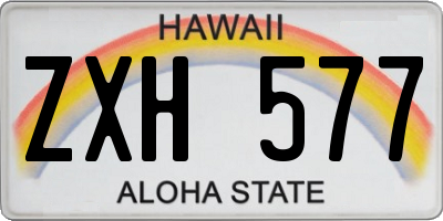 HI license plate ZXH577