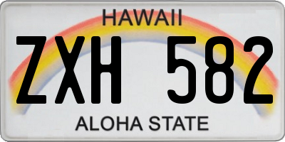 HI license plate ZXH582
