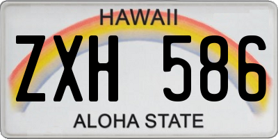 HI license plate ZXH586