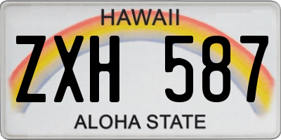 HI license plate ZXH587