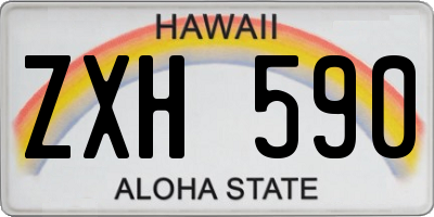 HI license plate ZXH590