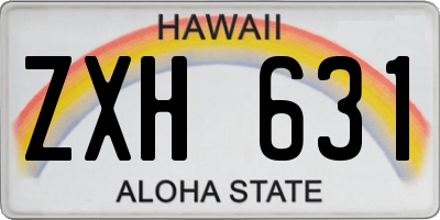 HI license plate ZXH631
