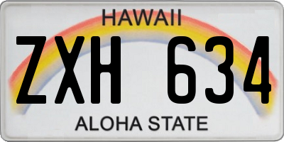 HI license plate ZXH634