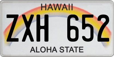 HI license plate ZXH652