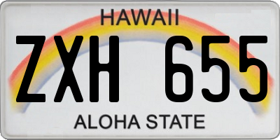HI license plate ZXH655