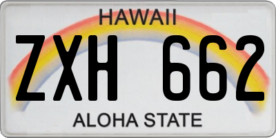 HI license plate ZXH662