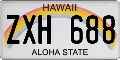 HI license plate ZXH688