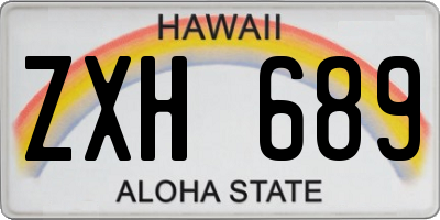 HI license plate ZXH689