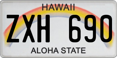 HI license plate ZXH690