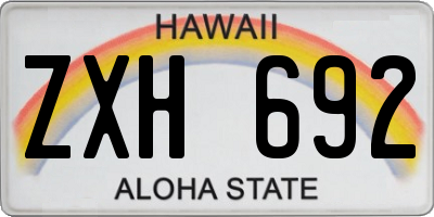 HI license plate ZXH692