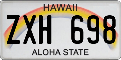 HI license plate ZXH698
