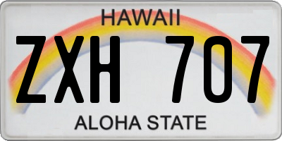 HI license plate ZXH707