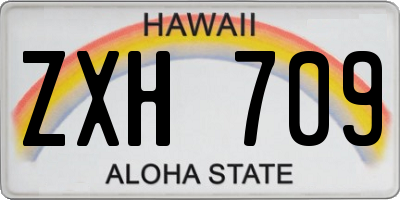 HI license plate ZXH709
