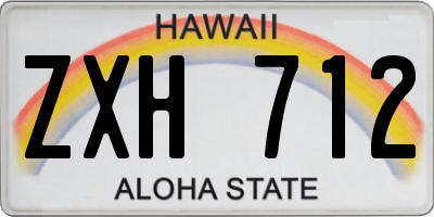 HI license plate ZXH712