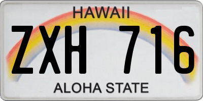 HI license plate ZXH716
