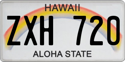 HI license plate ZXH720